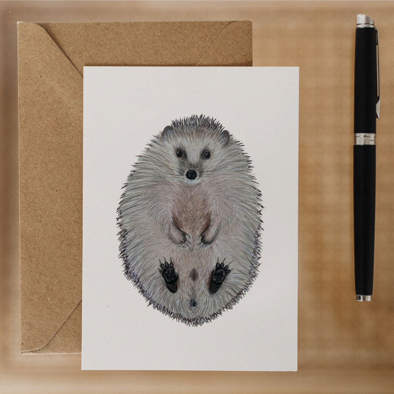 Igel Postkarte – Illustration des niedlichen Igels im A6 Format