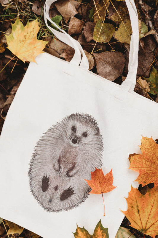 Igel Stofftasche aus Baumwolle – Nachhaltiges Geschenk für Naturfreunde & Tierliebhaber