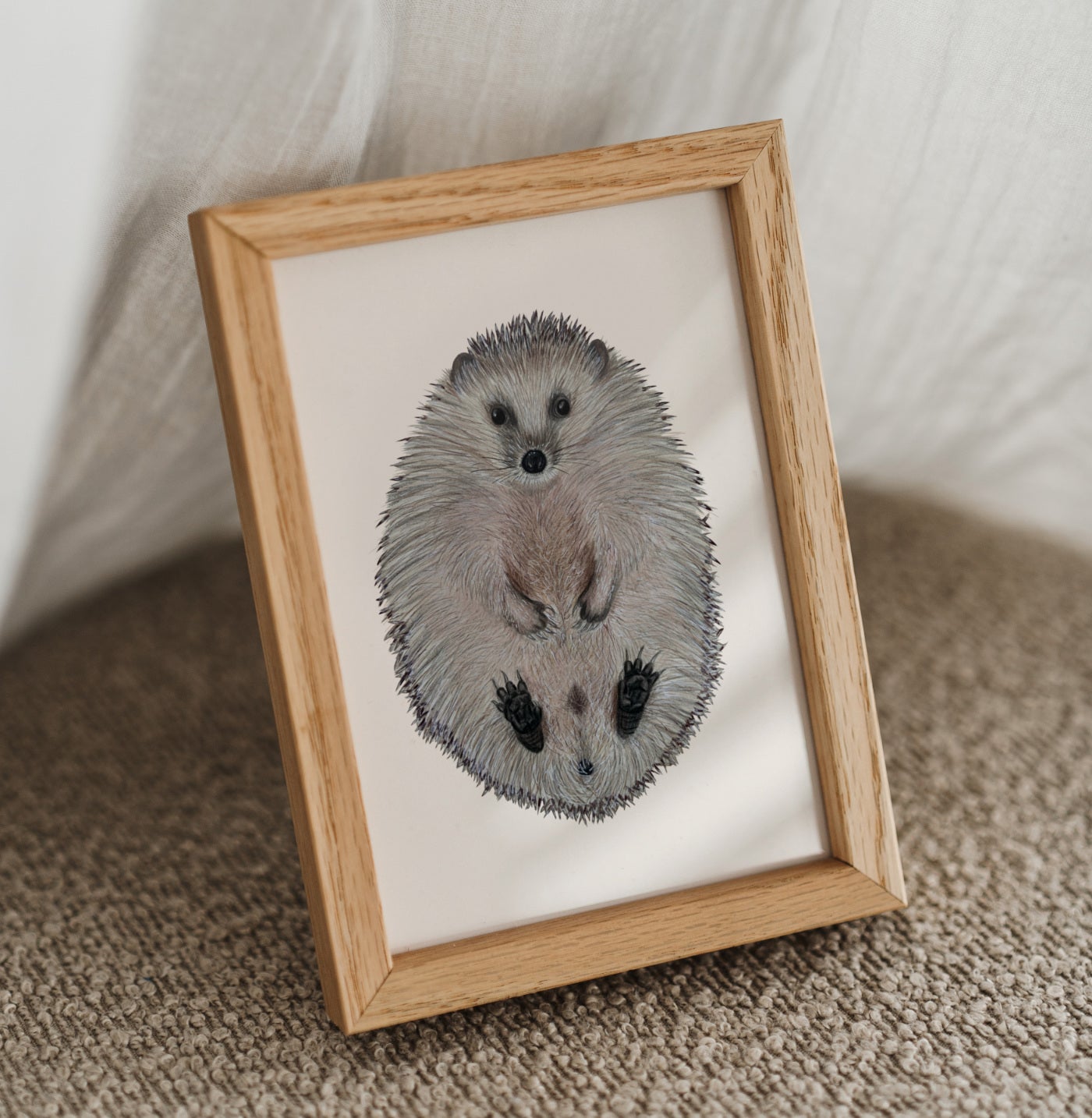 Igel Postkarte – Illustration des niedlichen Igels im A6 Format