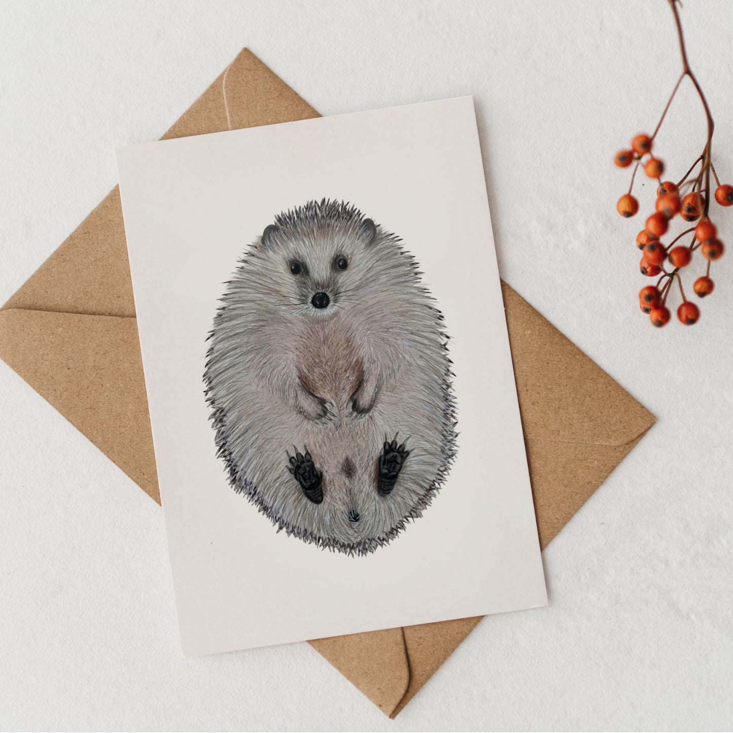 Igel Postkarte – Illustration des niedlichen Igels im A6 Format