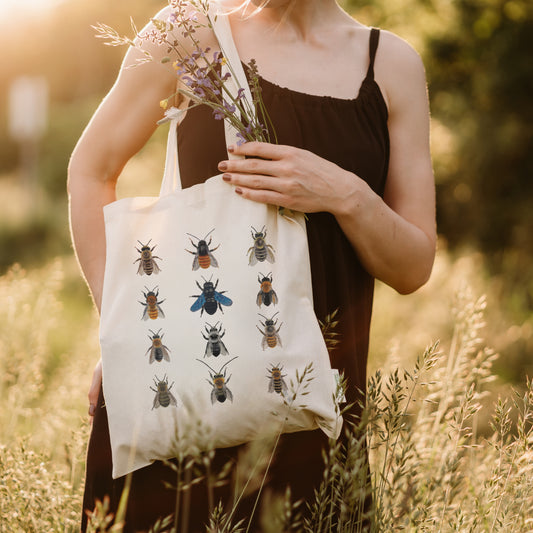 Bienen Stofftasche aus Baumwolle – Nachhaltiges Geschenk für Imker und Naturfreunde