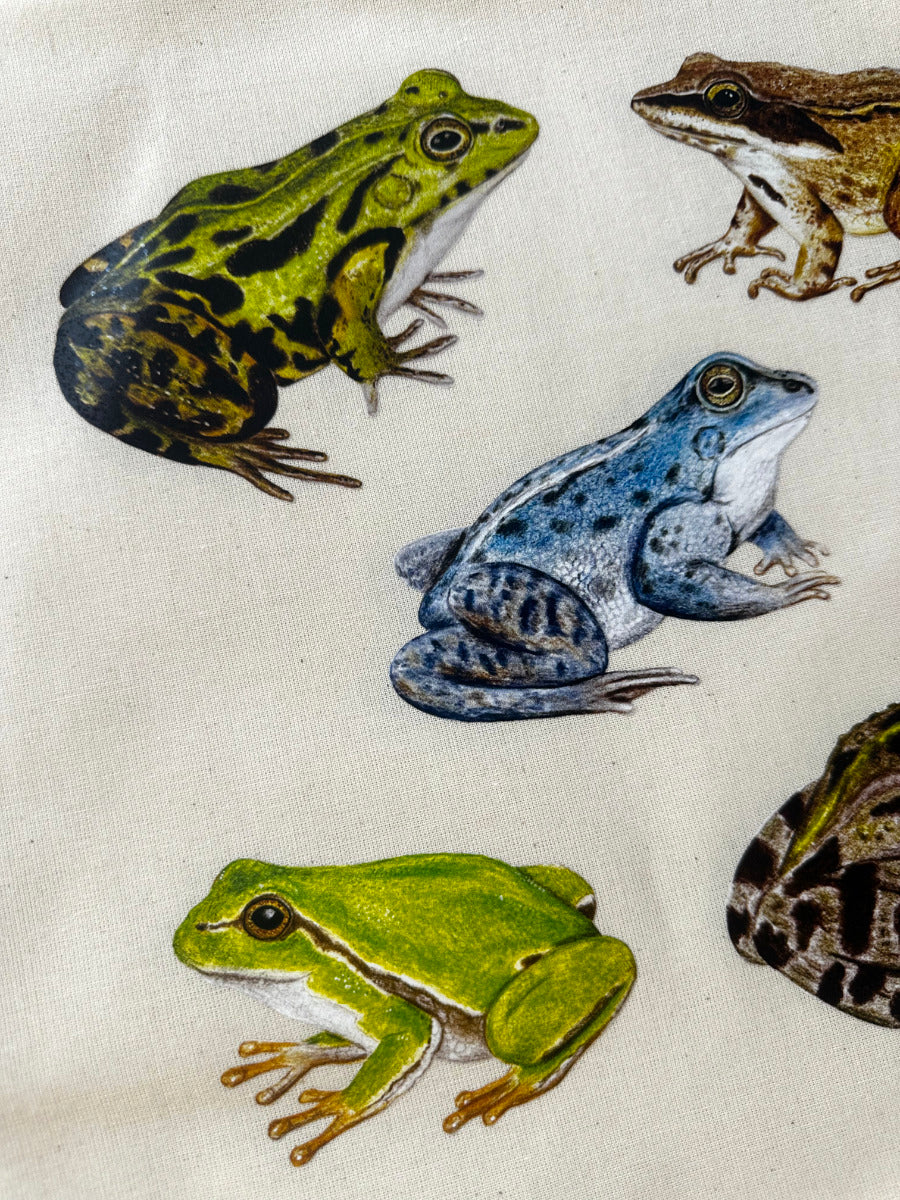 Frosch Tasche – Stoffbeutel aus Baumwolle | Froschgeschenk für Naturfreunde