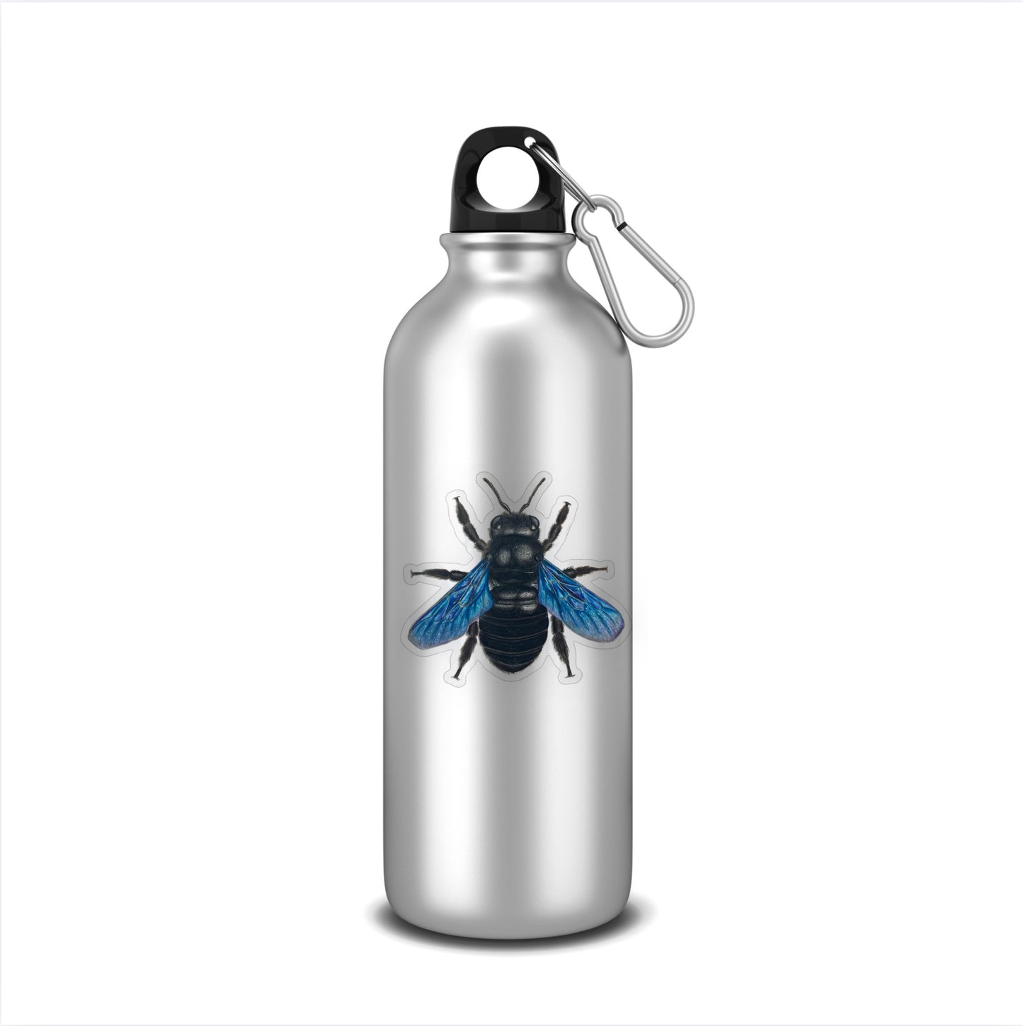 Vinyl Sticker mit Blauer Holzbiene für Trinkflasche, Laptop oder Notizbuch