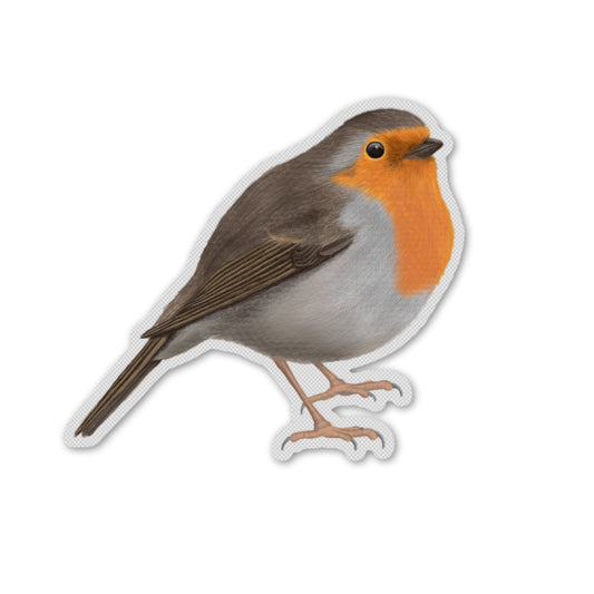 Rotkehlchen Vinyl Sticker – Wasserfester Aufkleber mit Vogel Illustration