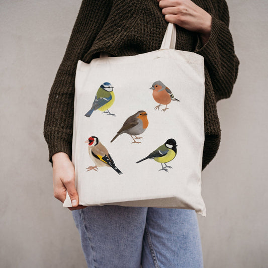 Stofftasche mit Vogelmotiv 
